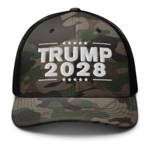 Trump 2028 Camouflage trucker hat