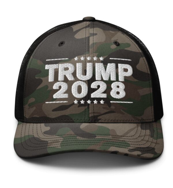 Trump 2028 Camouflage trucker hat