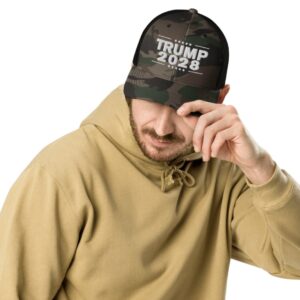 Trump 2028 Camouflage trucker hat