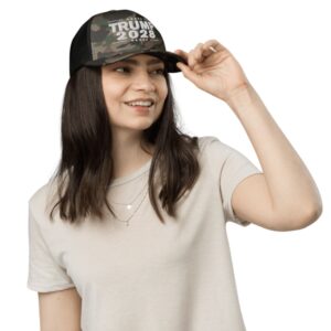 Trump 2028 Camouflage trucker hat