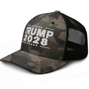 Trump 2028 Camouflage trucker hat