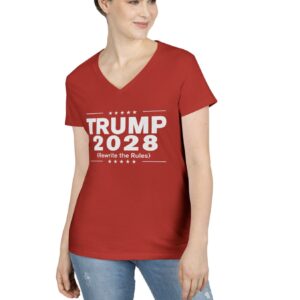 Trump 2028 (Rewrite the rules) Ladies' V-Neck