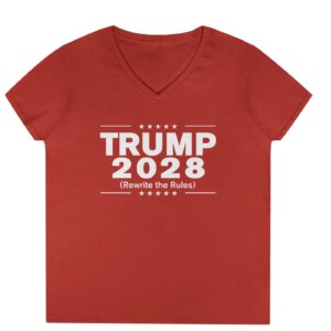 Trump 2028 (Rewrite the rules) Ladies' V-Neck