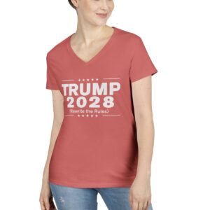 Trump 2028 (Rewrite the rules) Ladies' V-Neck