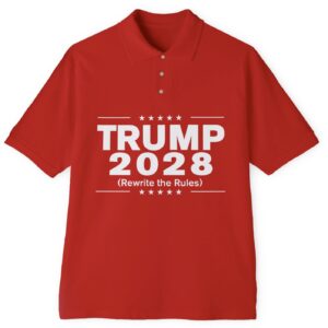Trump 2028 (Rewrite the rules) Piqué Polo