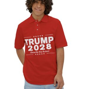 Trump 2028 (Rewrite the rules) Piqué Polo