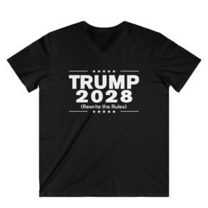Trump 2028 (Rewrite the rules) Unisex V-Neck