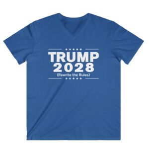 Trump 2028 (Rewrite the rules) Unisex V-Neck