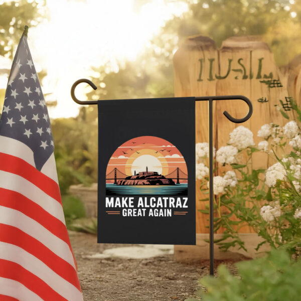 Make Alcatraz Great Again 2025, Funny Political Satire Flag