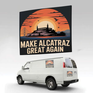 Sarcastic Election - Make Alcatraz Great Again Sticker, Car Magnet