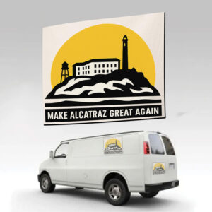 Trump Alcatraz - Make Alcatraz Great Again Trump Sticker, Car Magnets