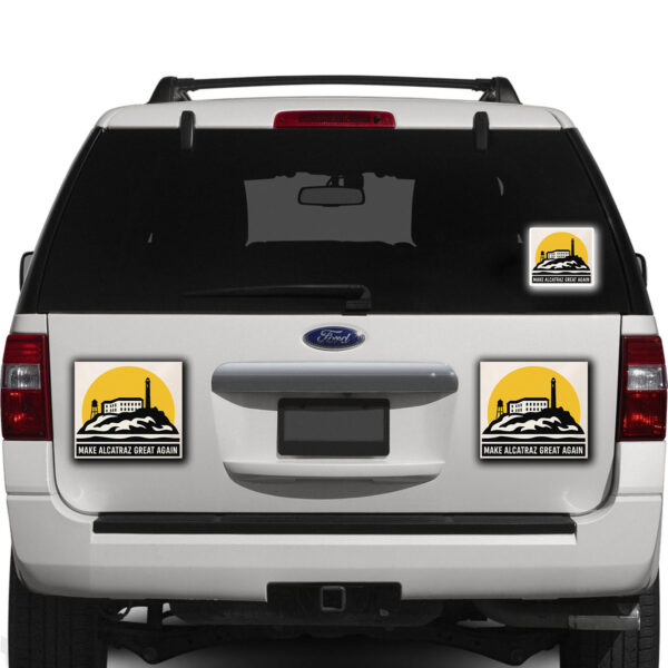 Trump Alcatraz - Make Alcatraz Great Again Trump Sticker, Car Magnets
